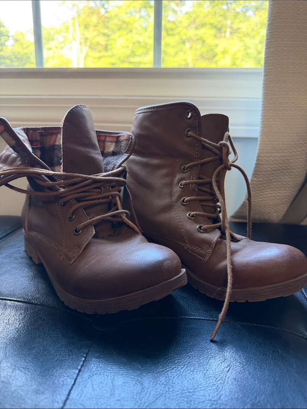 Rock & Candy Brown Combat Ankle Boots Size 8